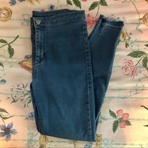 TOPSHOP dark blue skinny jeans, size W32